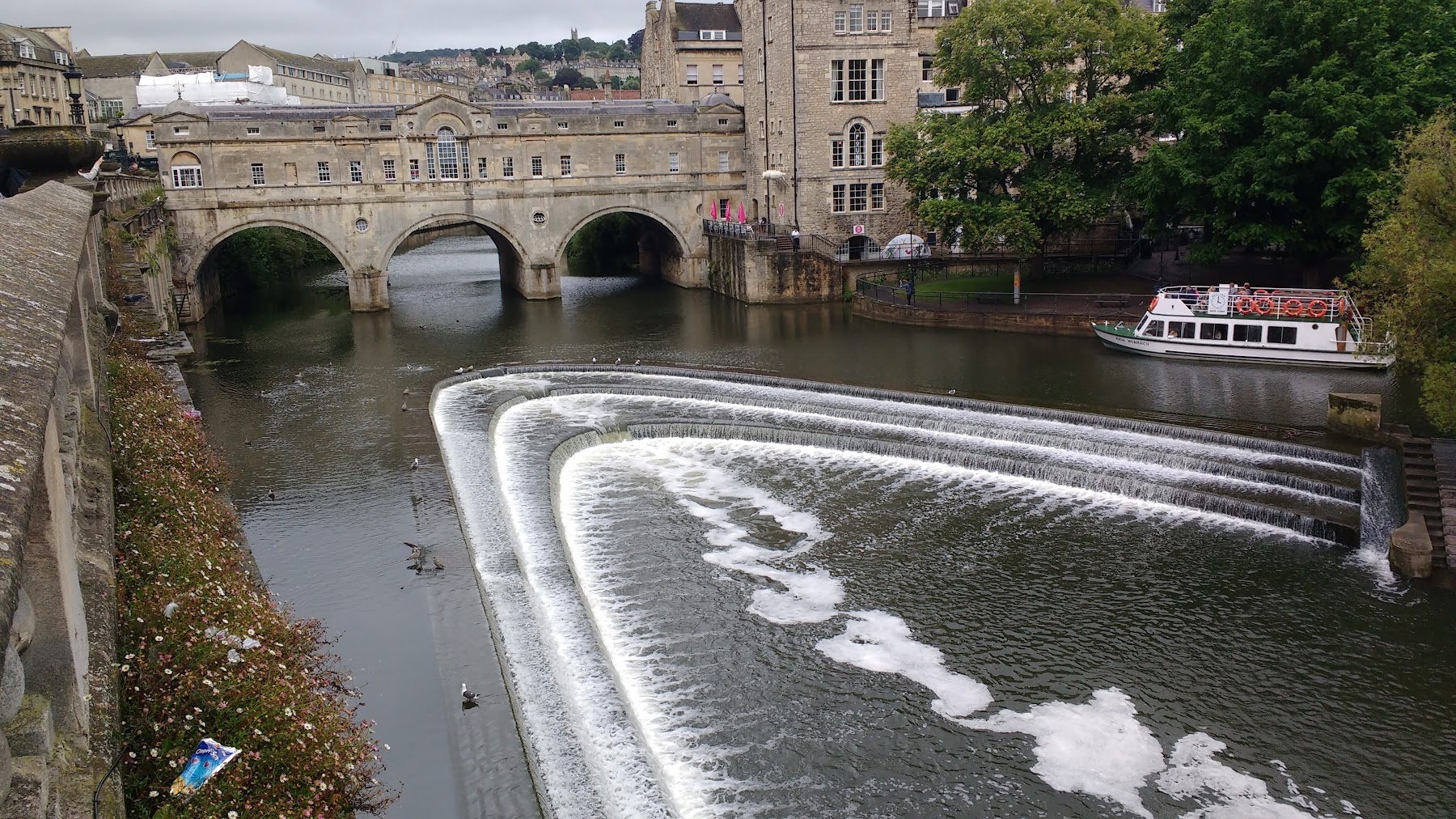 Pulteney Weir in Bath, a mile from the house